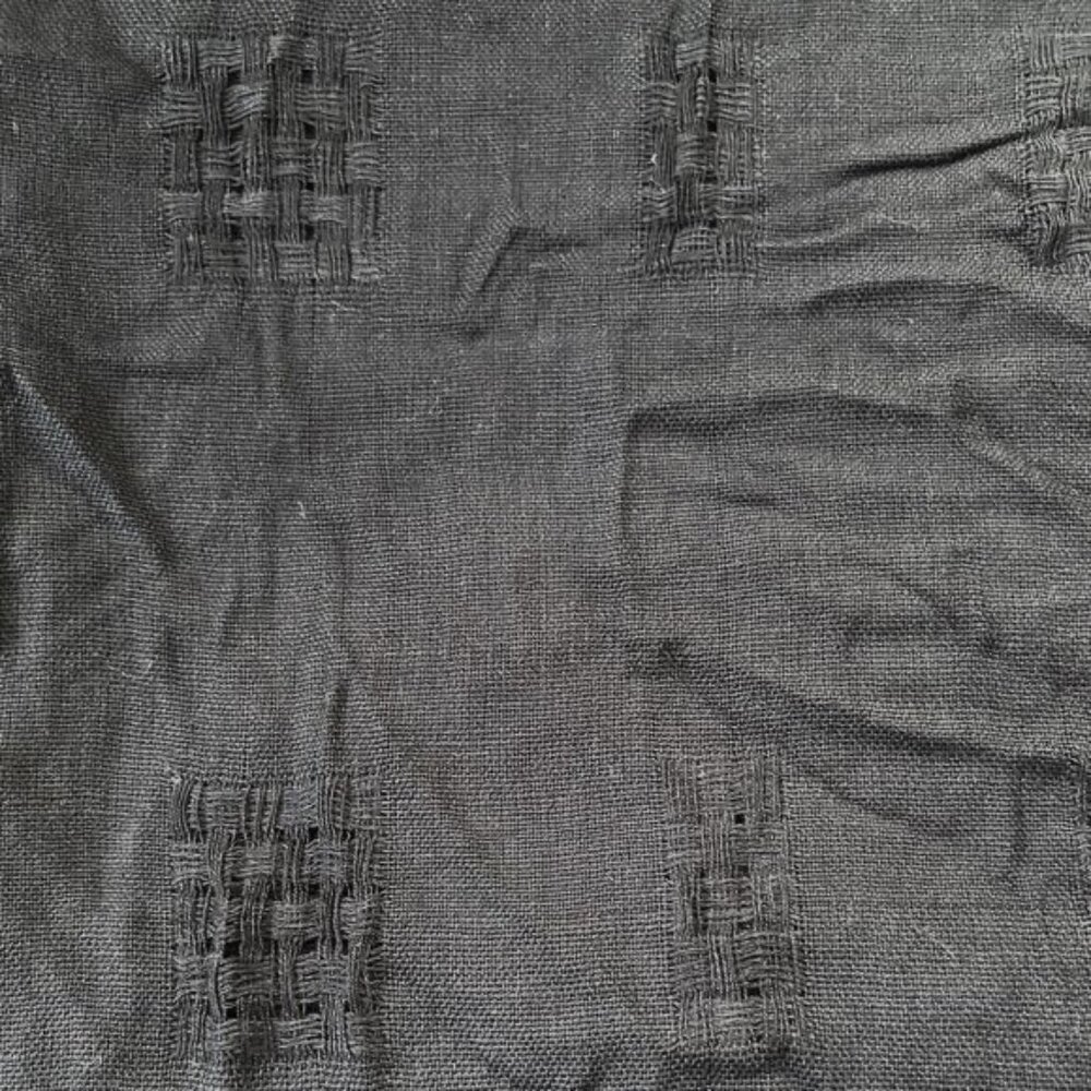 Black Pashmina Shawl With A Criss-Cross Pattern D… - image 5